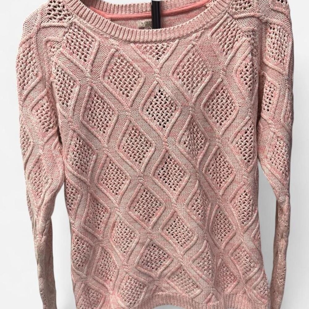 Sonoma-goods-for-life Women's Pink and Cream Jumper